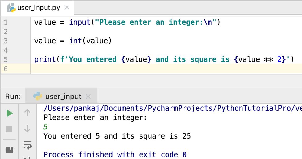 Python User Input Integer