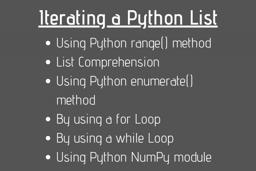 Iteration Of A List In Python