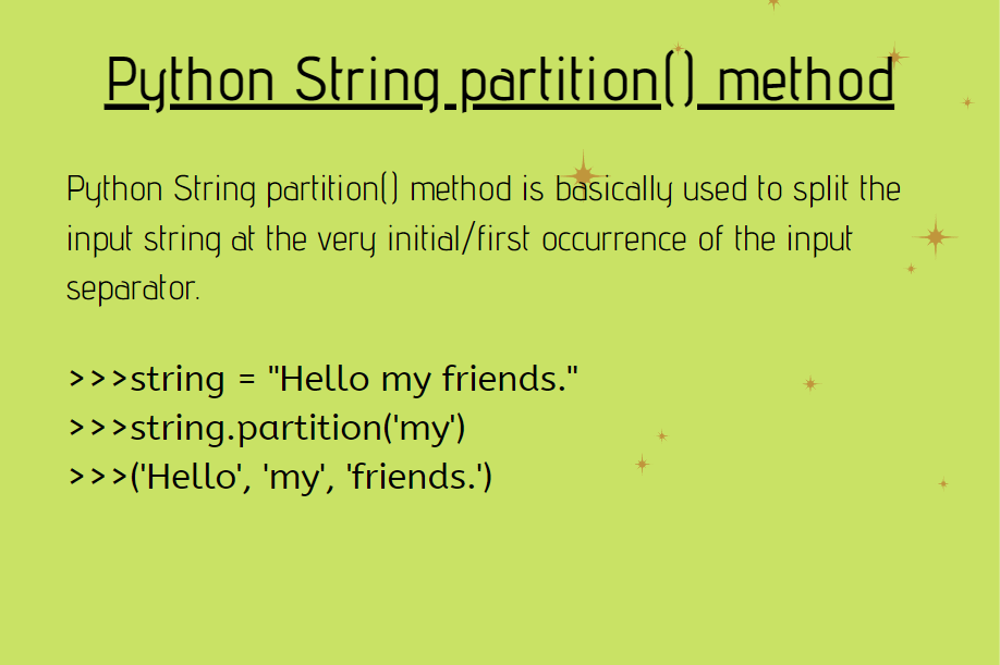 Python String Partition() Method