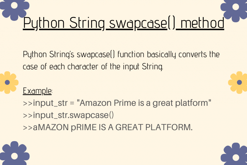 Python String Swapcase() Method