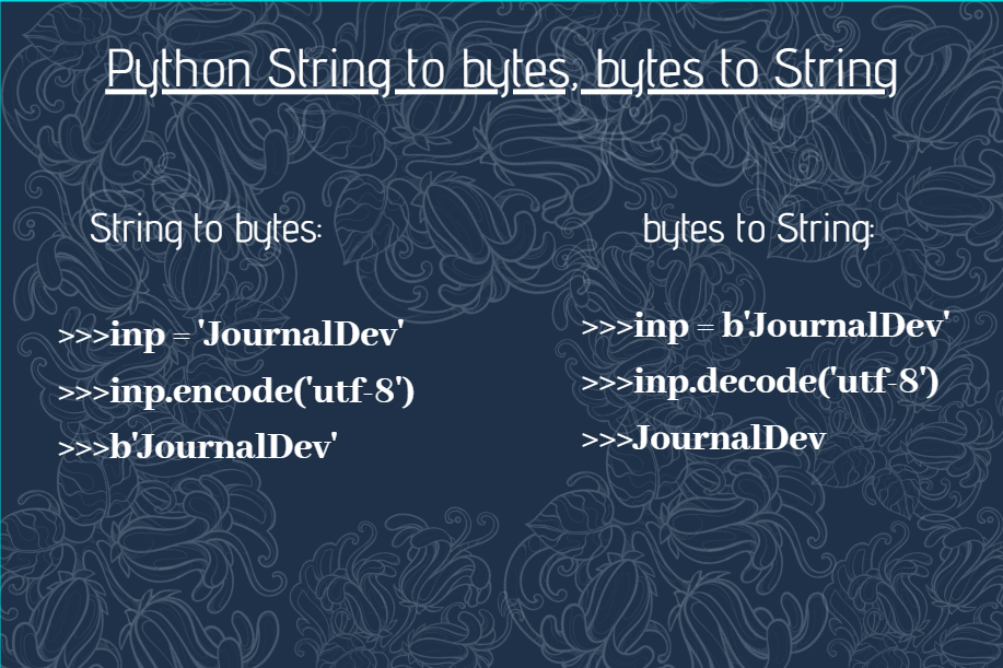 Python String To Bytes, Bytes To String