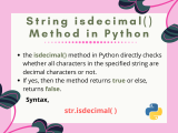 The Python isdecimal() Method - AskPython