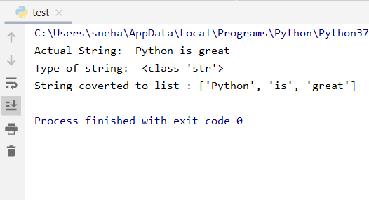 tendens betaling gyldige Convert String to List in Python - AskPython