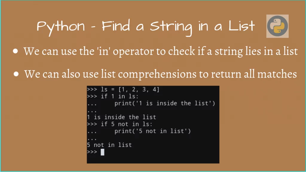Find a string in a List Python
