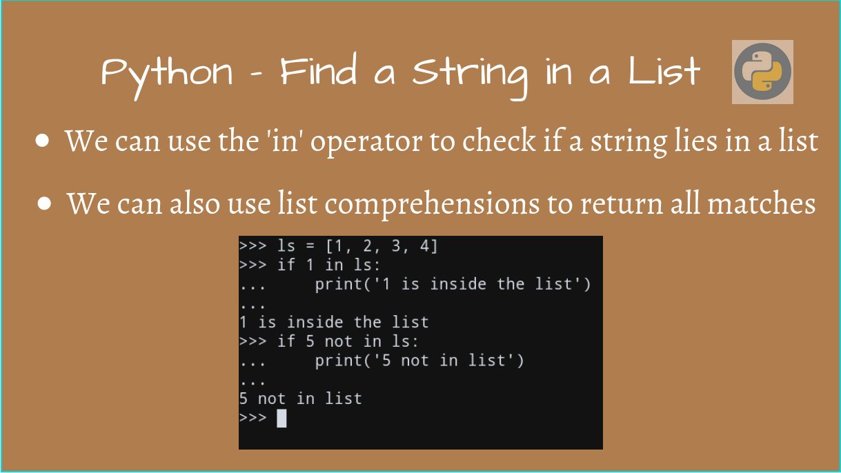 Find A String In A List In Python - Askpython
