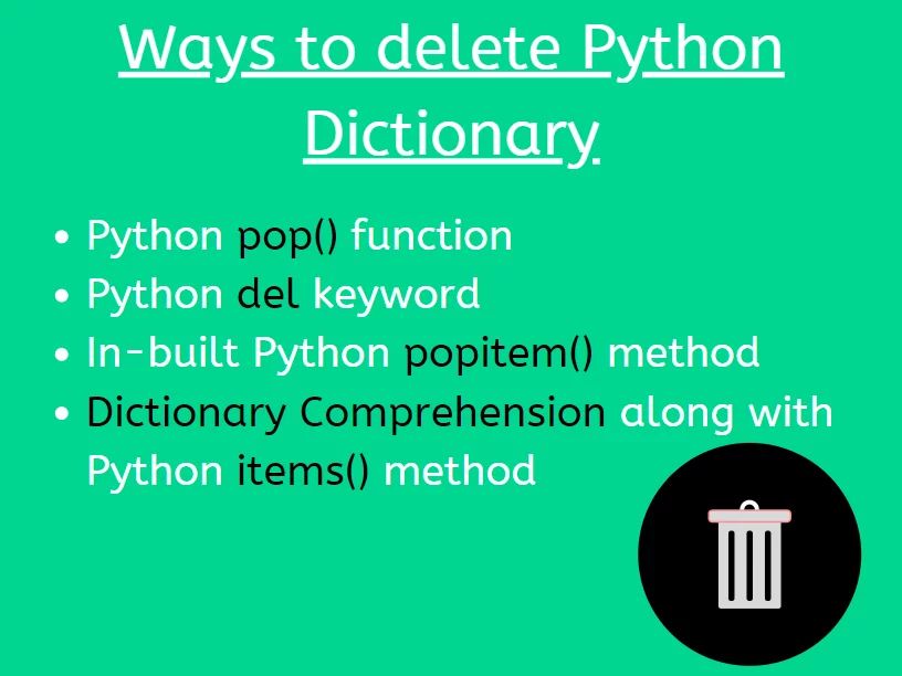 Python Delete Dictionary