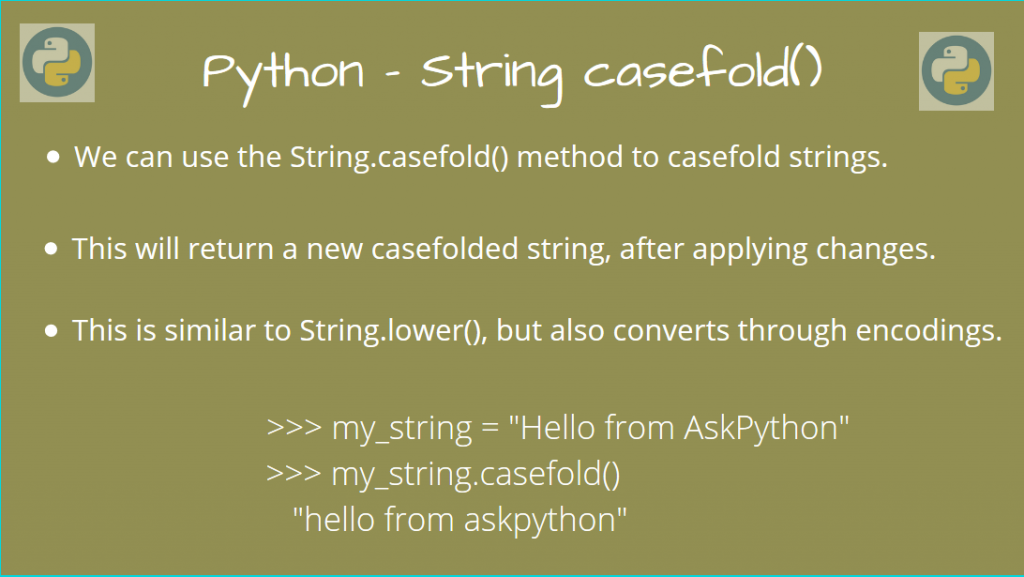 Python String Casefold