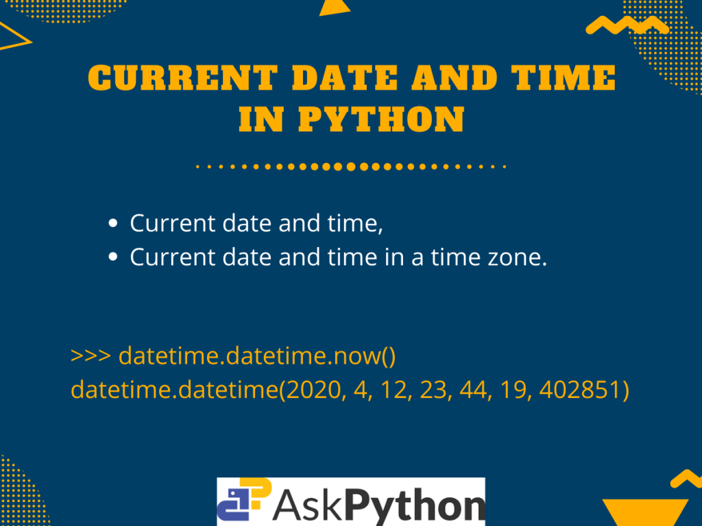 Current Date And Time In Python