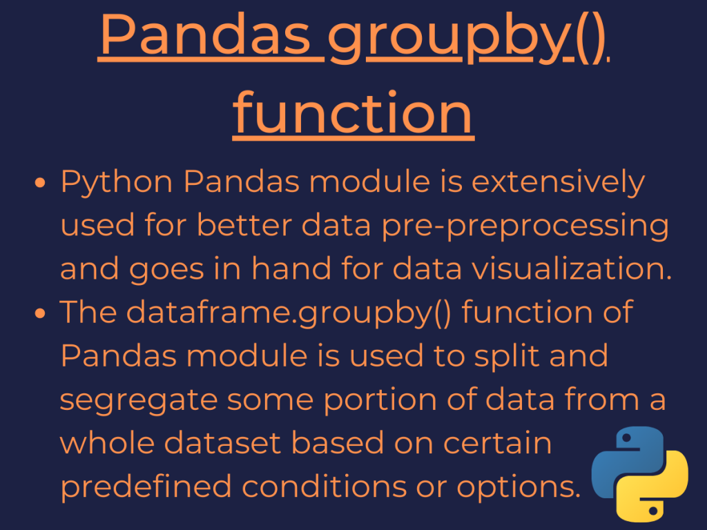 Pandas Groupby() Function