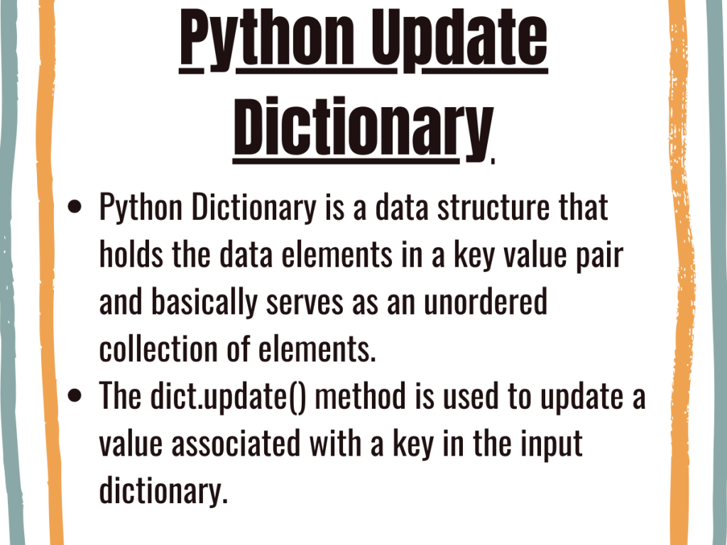 Python Update Dictionary