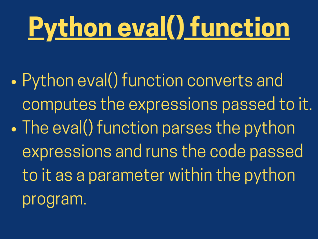 Python Eval() Function