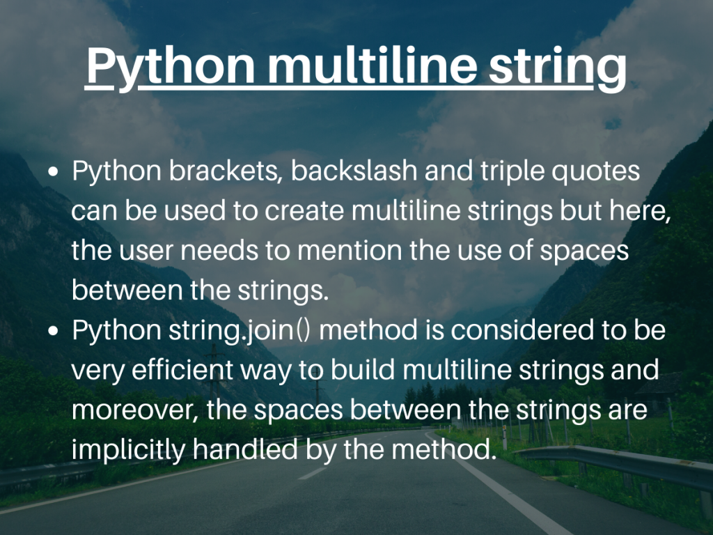 Python Multiline String