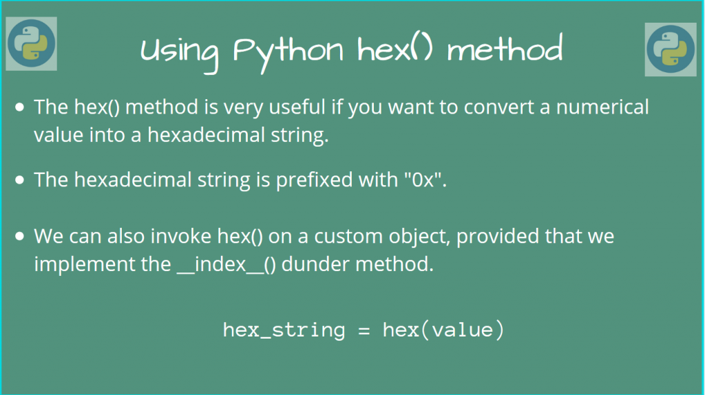 Python Hex Method