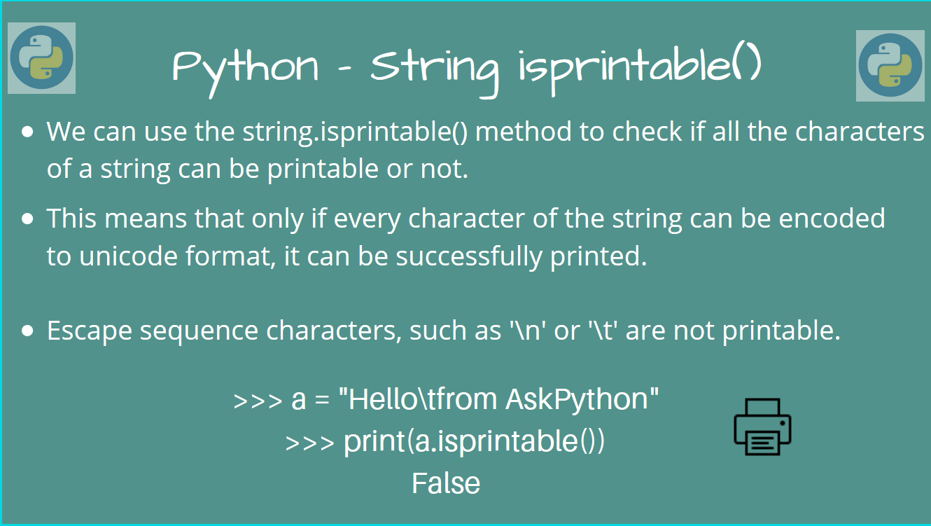 python-string-isprintable-askpython