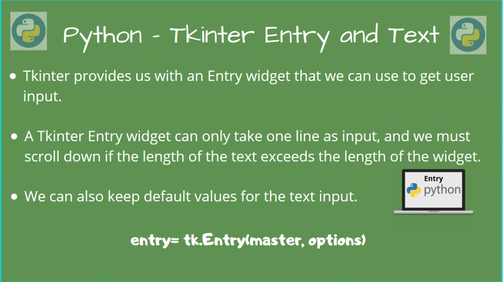 Tkinter Entry Text