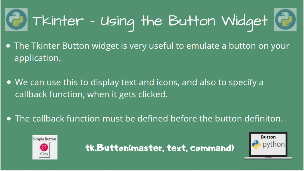 Tkinter Button Widget