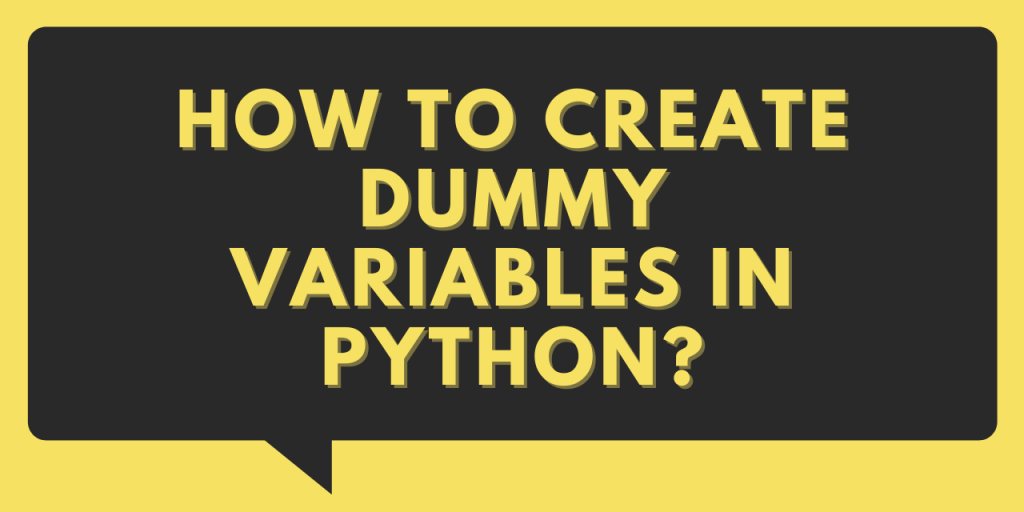 Creating Dummy Variables In Python