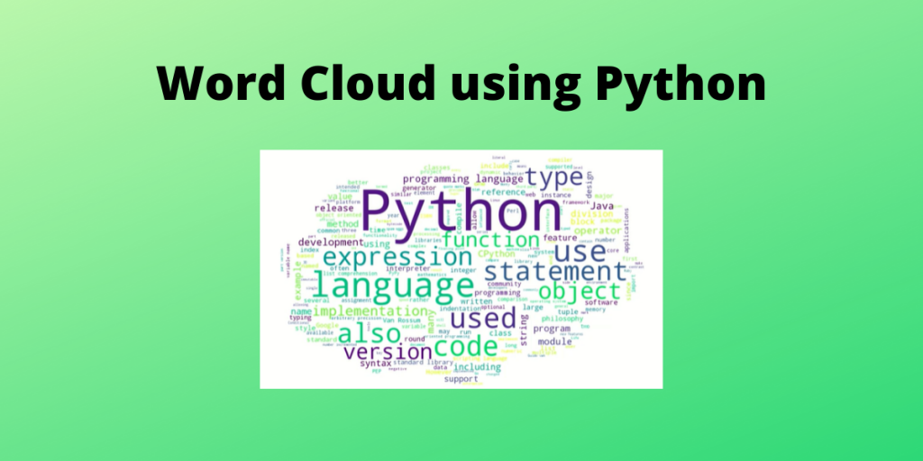 Word Cloud Using Python