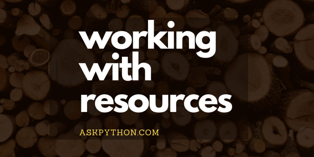 Resource Python Min