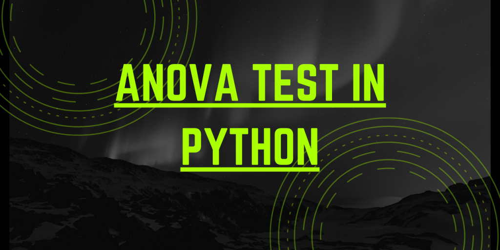 Anova Test In Python