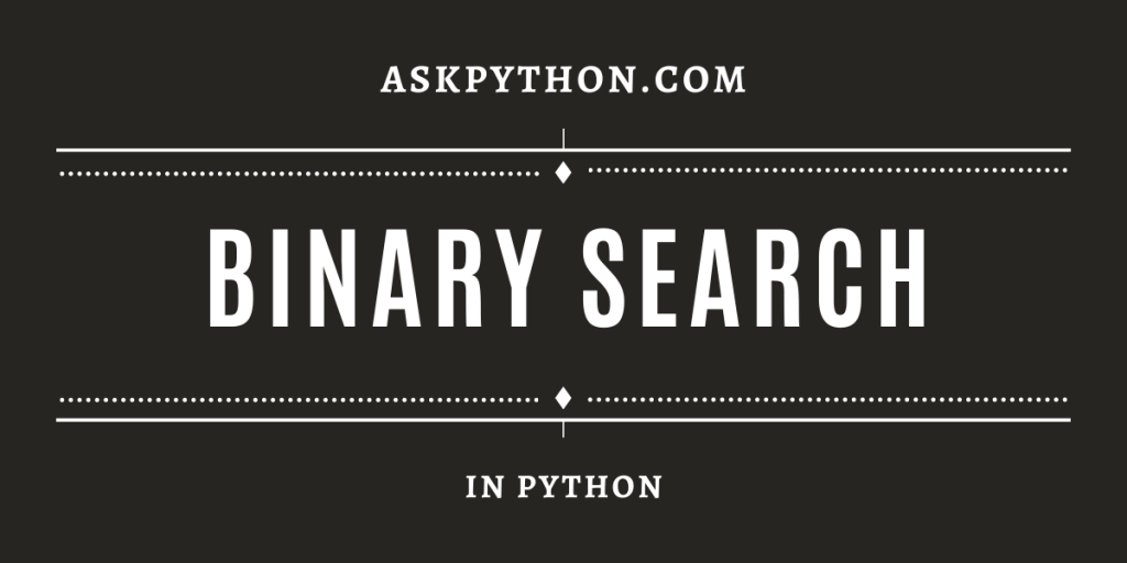 Binary Search Python Title