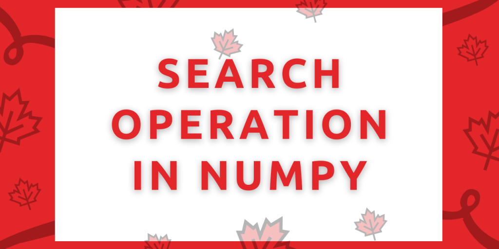 Search NumPy array