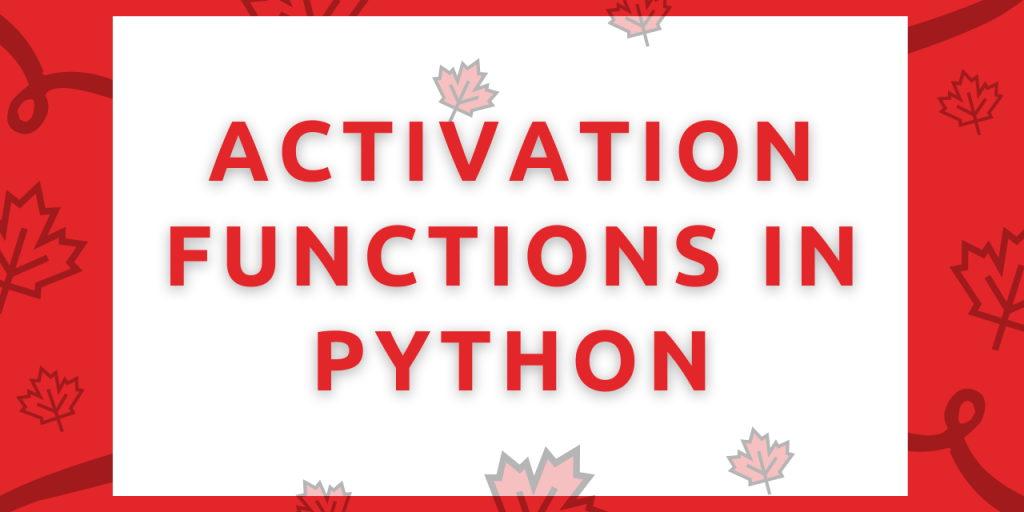 Activation Functions In Python