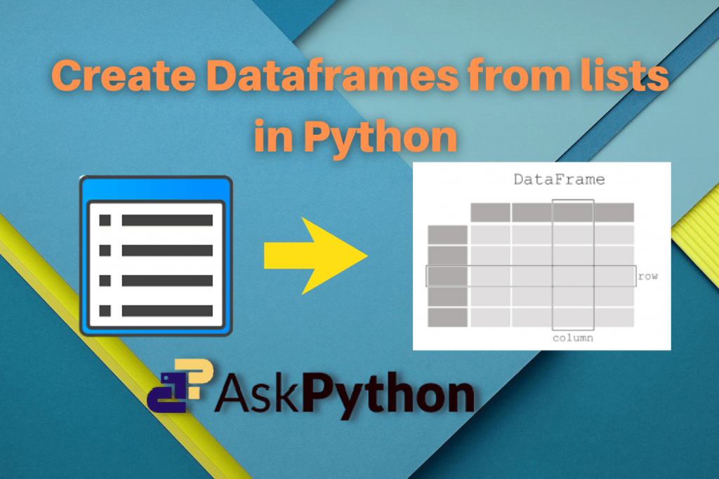 Create Dataframes From Lists In Python