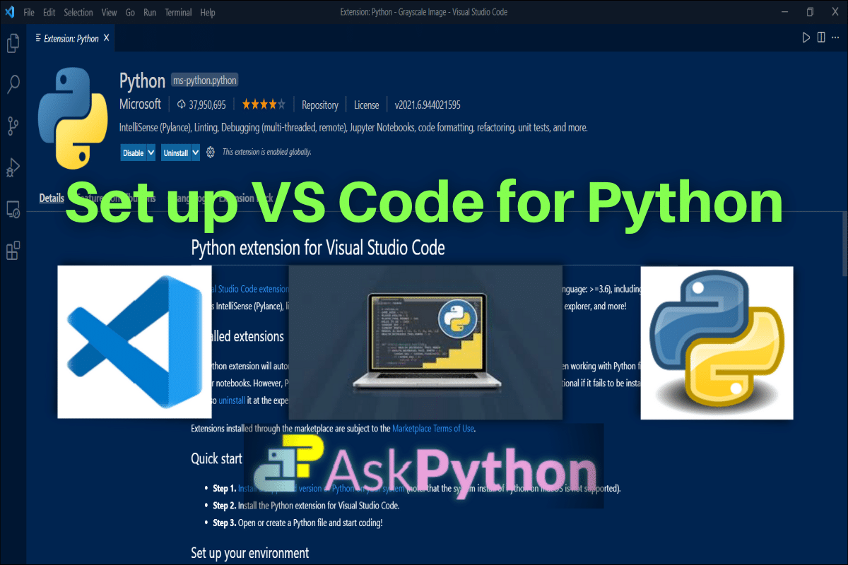 VS Code for Python - A complete Guide to Install and Setup VS Code -  AskPython