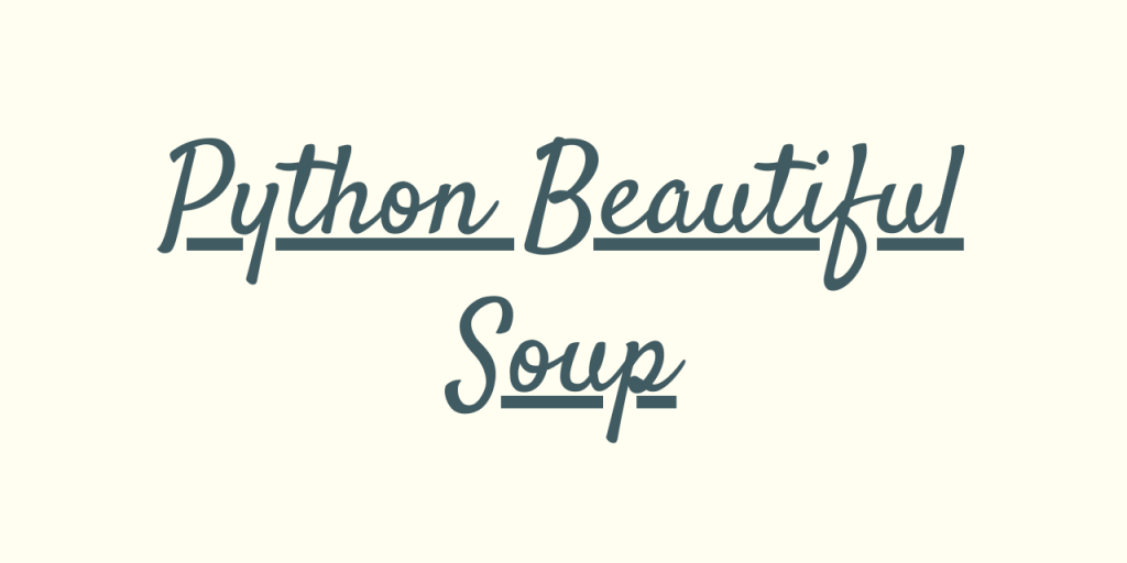 Python Beautiful Soup