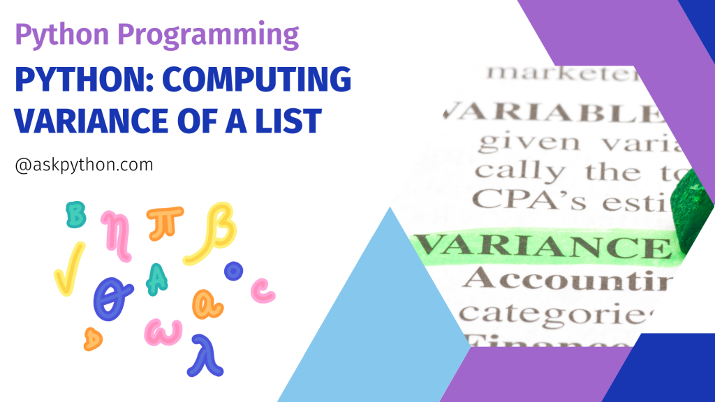Variance of lists in Python