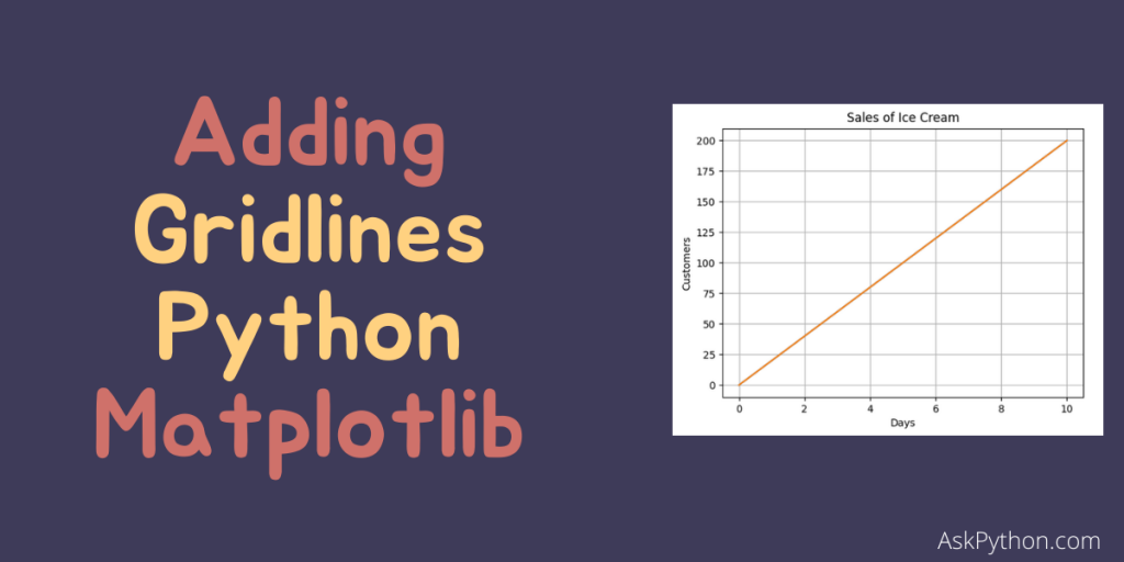 Adding Gridlines Python Matplotlib