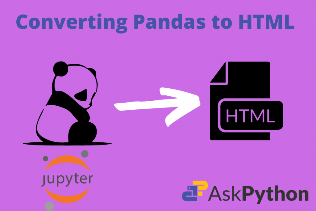 Converting Pandas To HTML