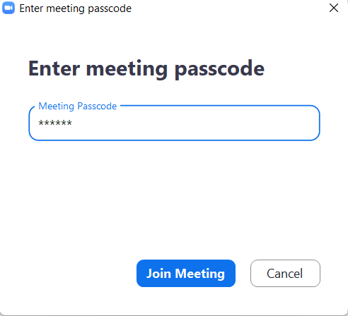 Entering Meeting Password Automatically