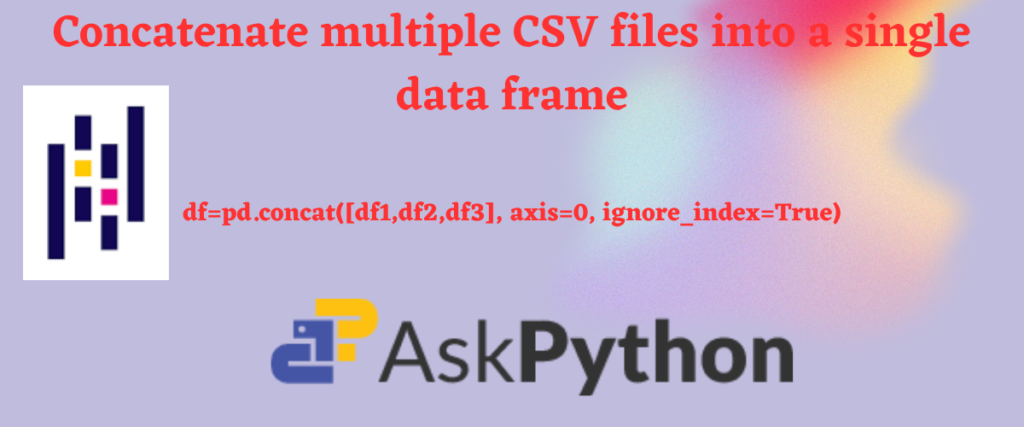 Concatenate Multiple CSV Files Into A Single Data Frame
