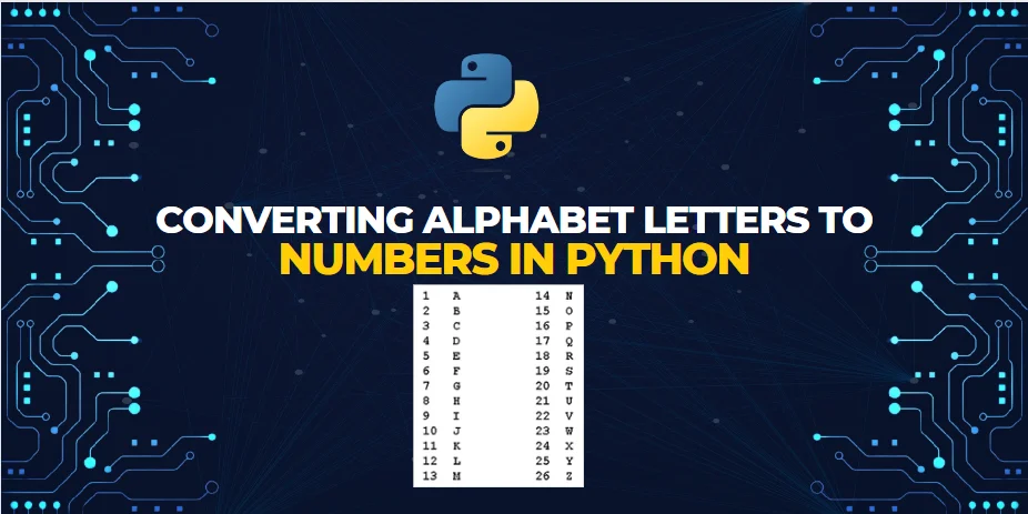 Converting Alphabet Letters To Numbers Using Python - Askpython