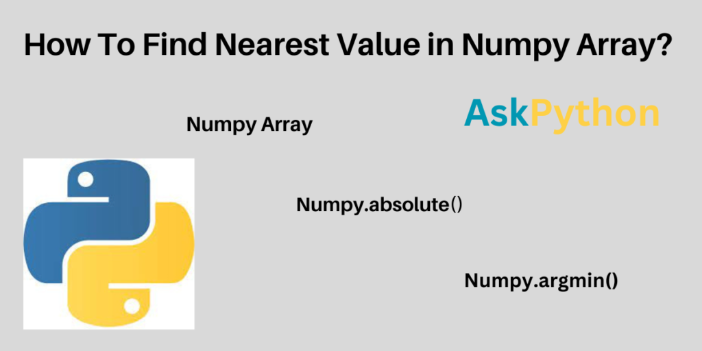 How To Find Nearest Value In Numpy Array
