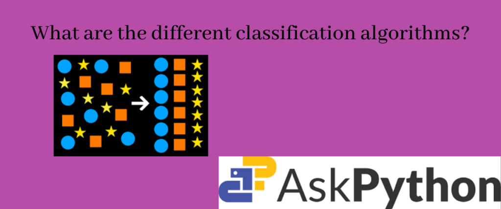 Classification algorithms