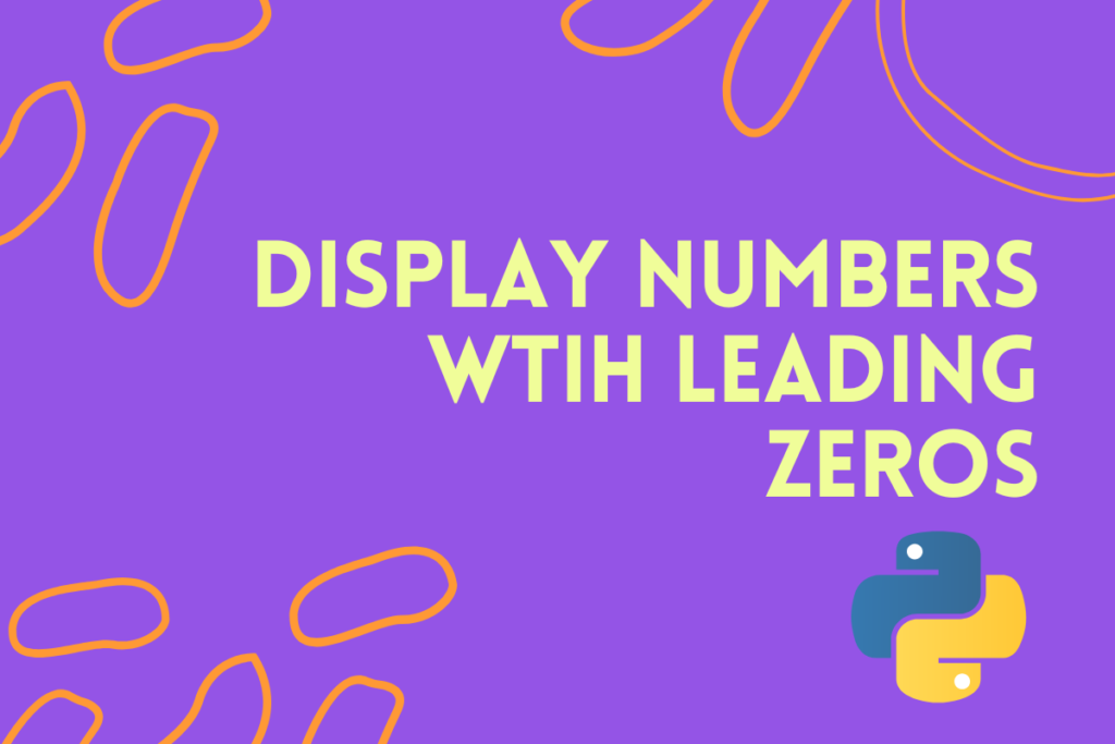 Display Numbers Wtih Leading Zeros