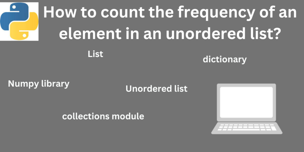 How To Count The Frequency Of An Element In An Unordered List