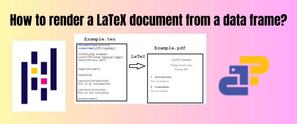 How To Render A LaTeX Document From A Data Frame