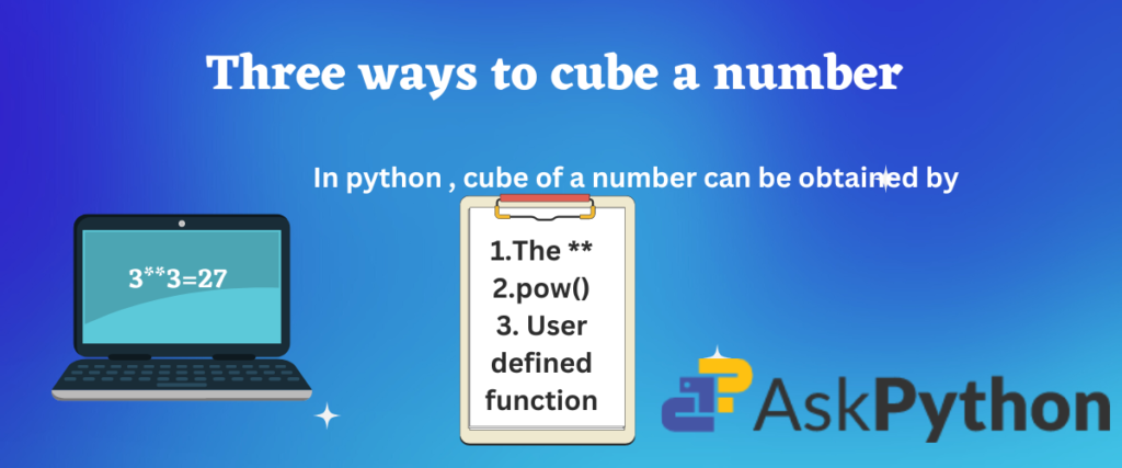 Three Ways To Cube A Number