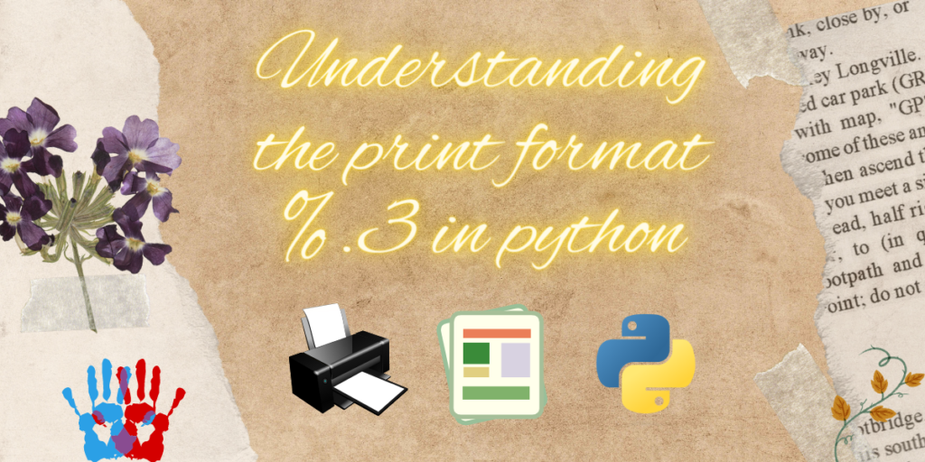 Understanding The Print Format % 3 In Python