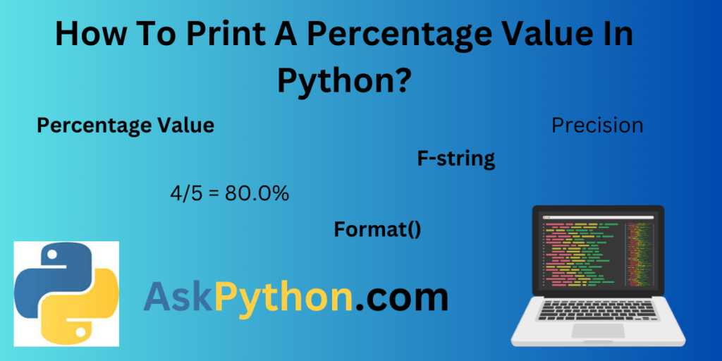 How To Print A Percentage Value In Python