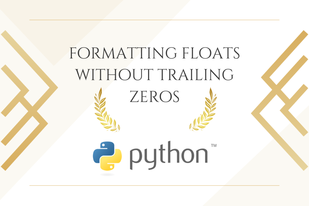 Formatting Floats Without Trailing Zeros