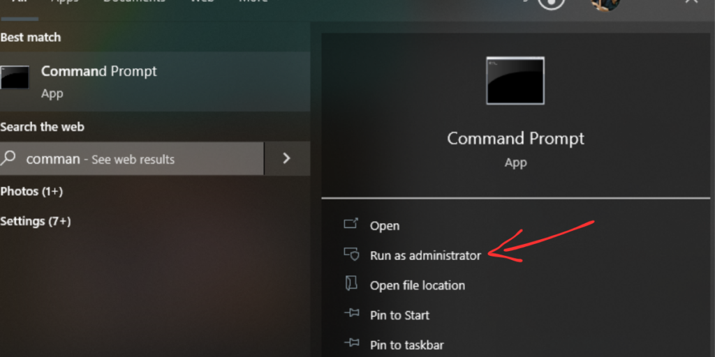 Using Command Prompt In The Administrator Mode