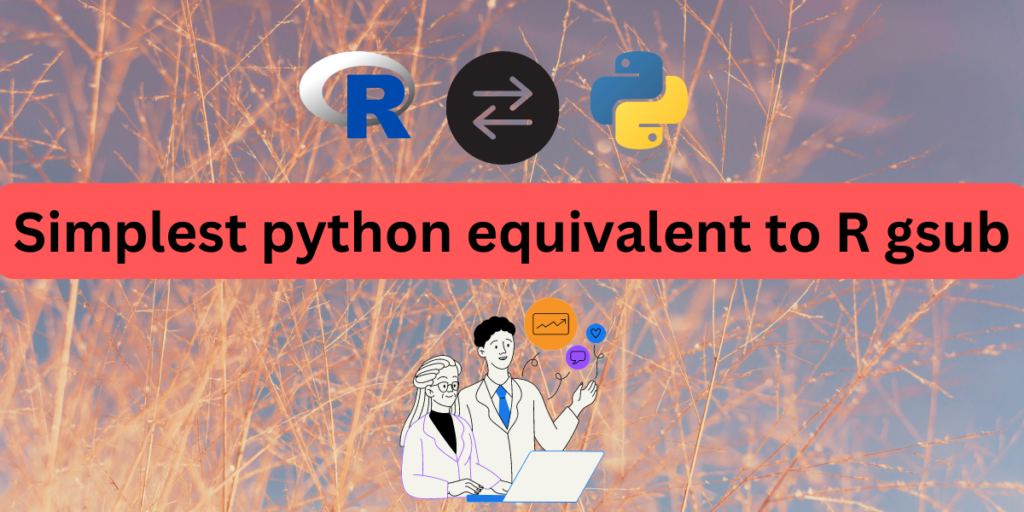 Simplest Python Equivalent To R Gsub