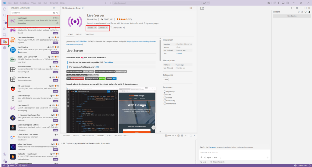 Live Server Extension VS Code