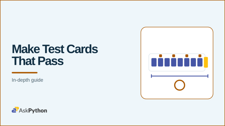 AskPython featured banner: Make Test Cards That Pass
