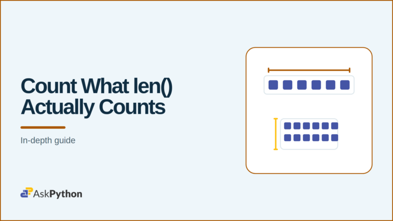 AskPython featured banner: Count What len() Actually Counts